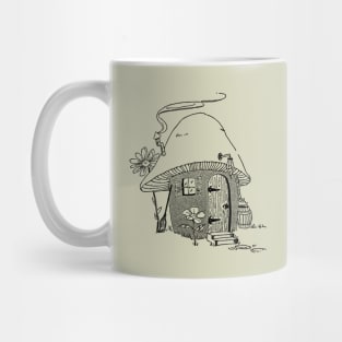 Mushroom Hut, Cottagecore Aesthetic, Adventure for Vintage Mycology and Gardening Lovers Mug